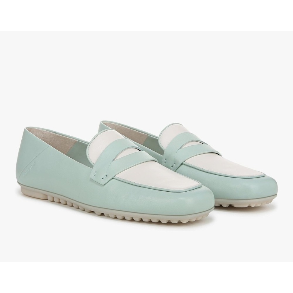 New Women's Franco Sarto Zury Seaside Blue Leather‎ Loafer, Size 7.5